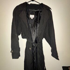 Vintage Jacqueline Ferrar Black Trench Coat - Classic Y2K Vibes
